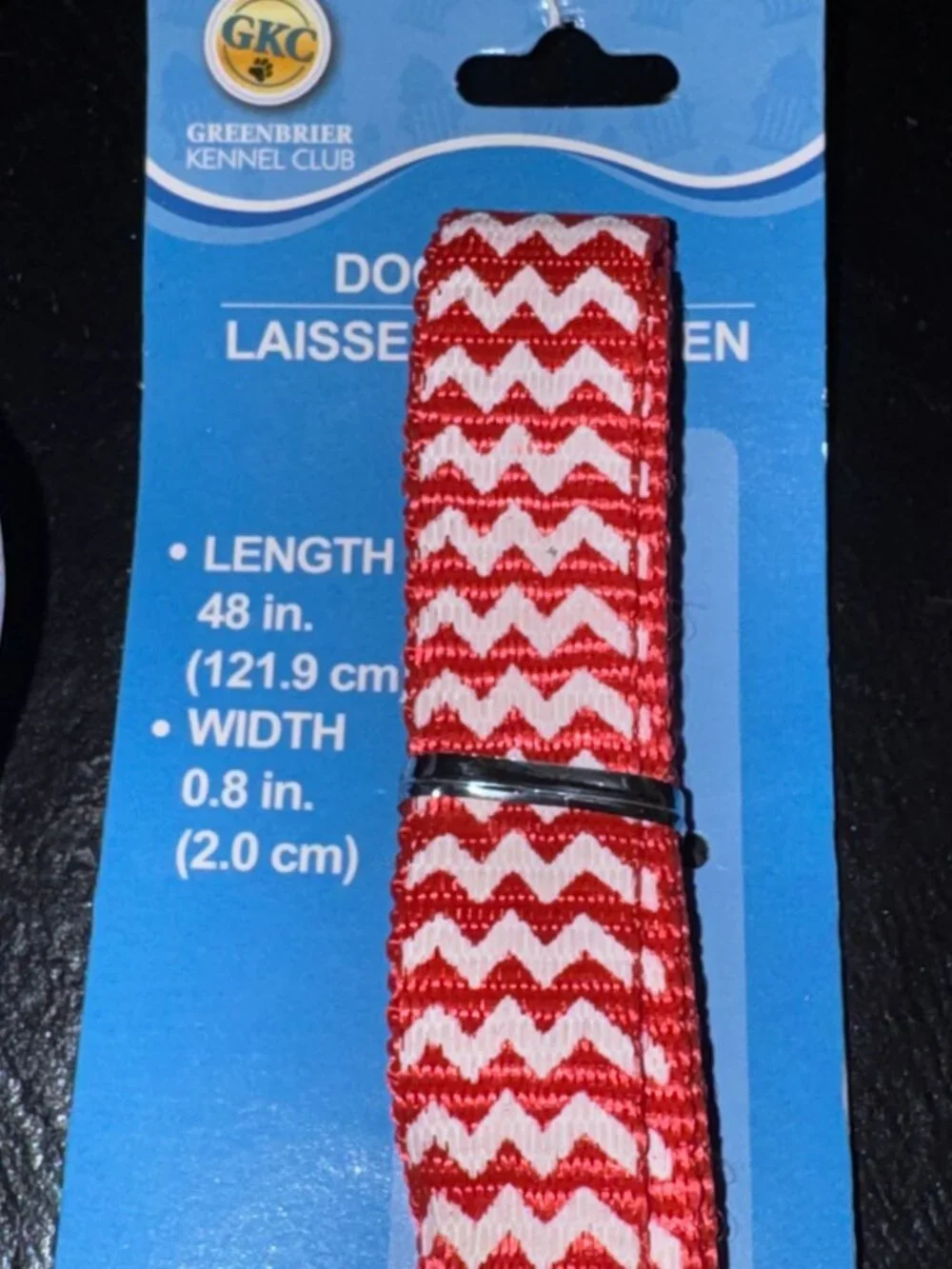 Red & White Chevron Adjustable Dog Harness & Leash Set Small